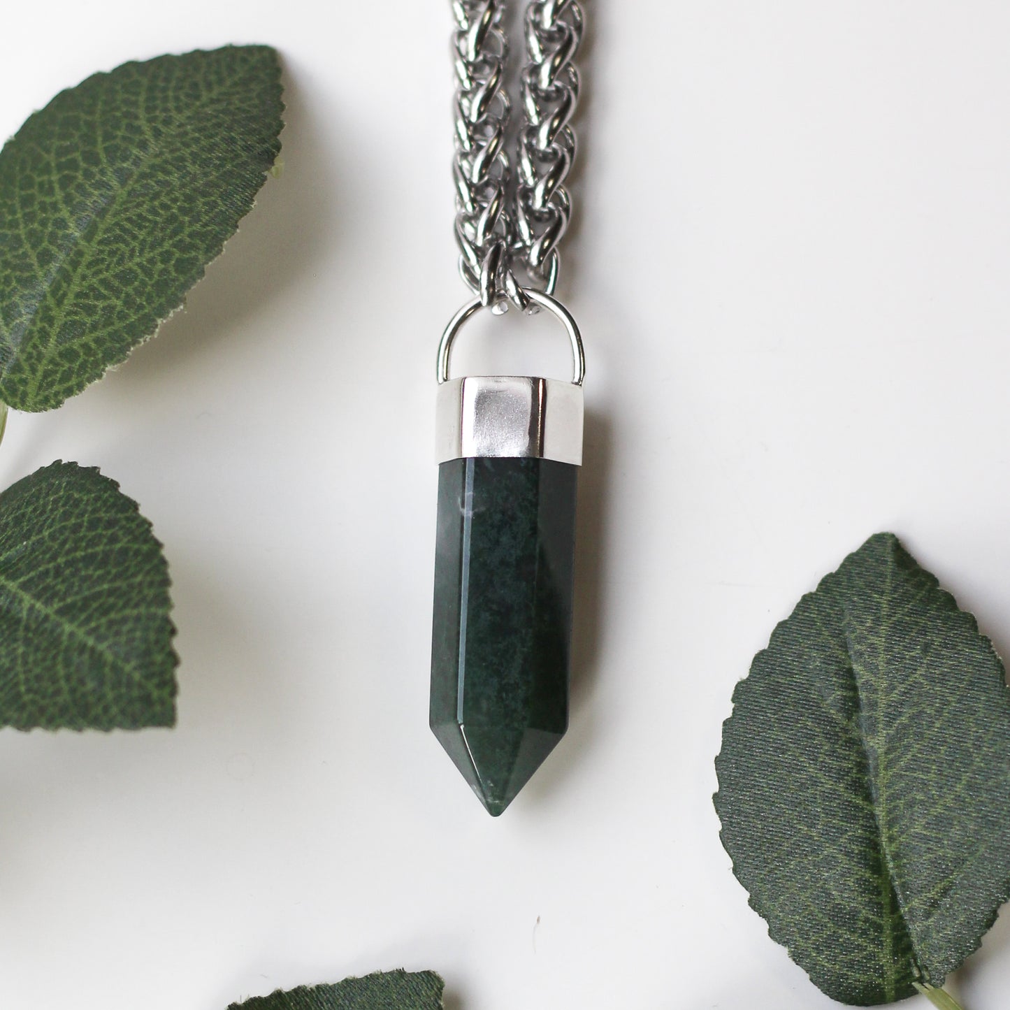 Mini Moss Agate Necklace