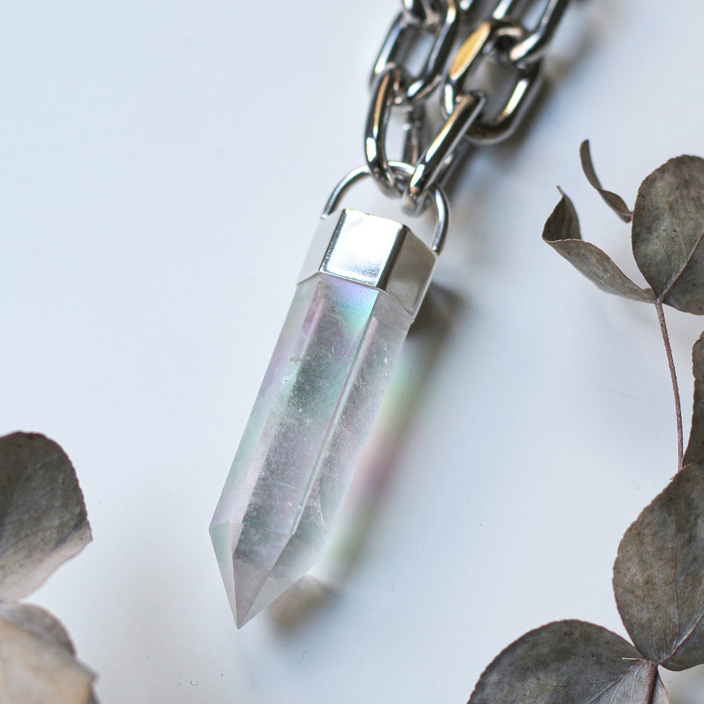 Chunky Aura Quartz Necklace