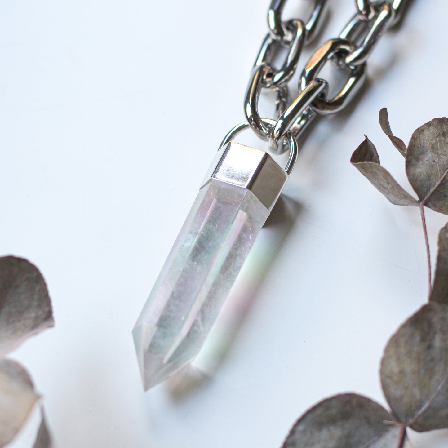 Chunky Aura Quartz Necklace
