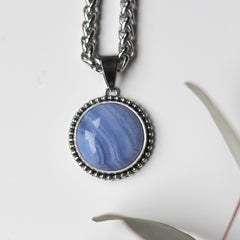 Blue Lace Agate Necklace