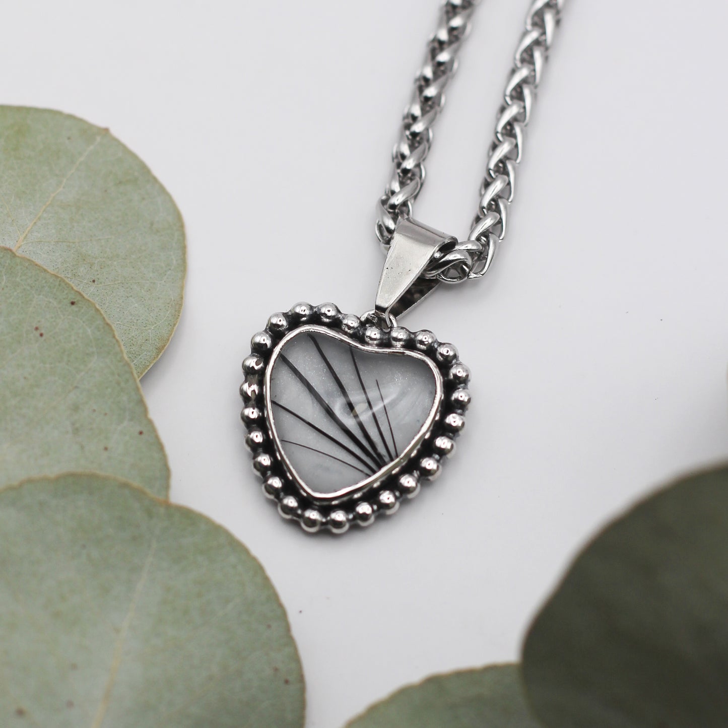 Custom Whisker Beaded Heart Necklace