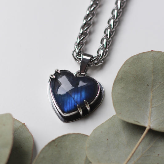 Labradorite Heart