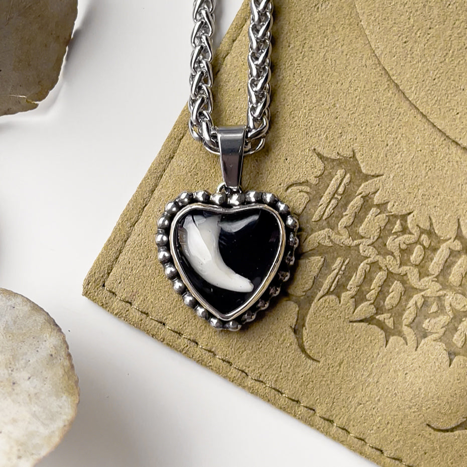 Custom Tooth Beaded Heart Necklace